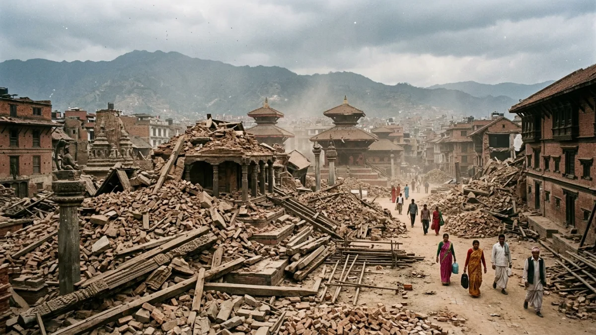 2015 depreminde Katmandu (temsili)