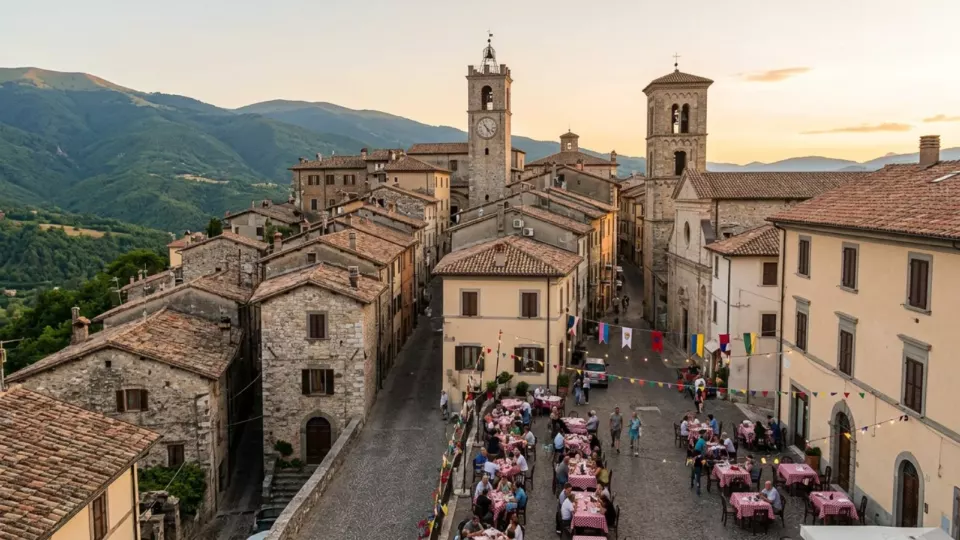 Depremden önce Amatrice (temsili)
