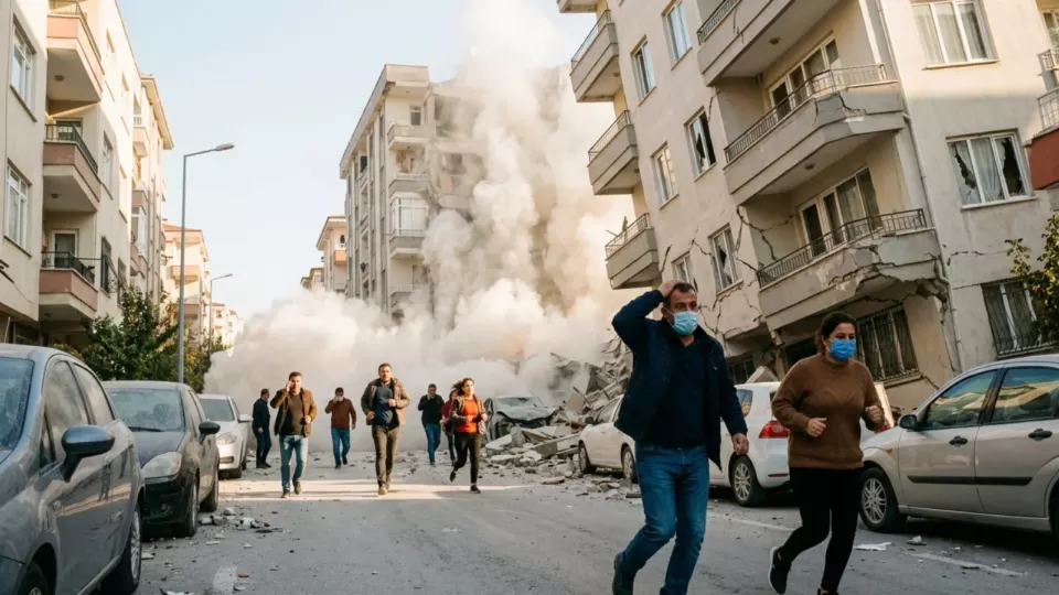 Bayraklı'da sarsıntının hemen ardından (temsili)