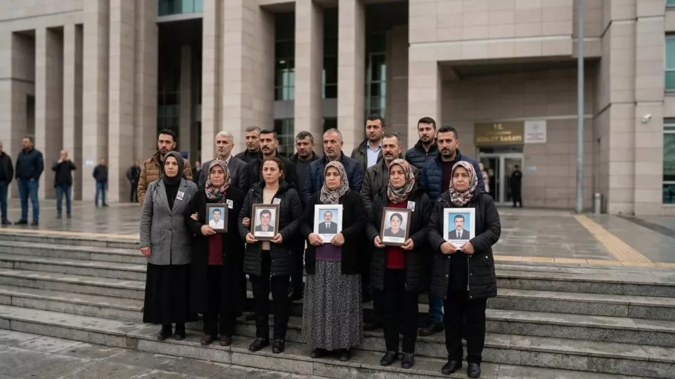 Adliye önünde bekleyen depremzede aileler (temsili)