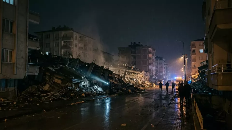Depremin ilk dakikaları (temsili)