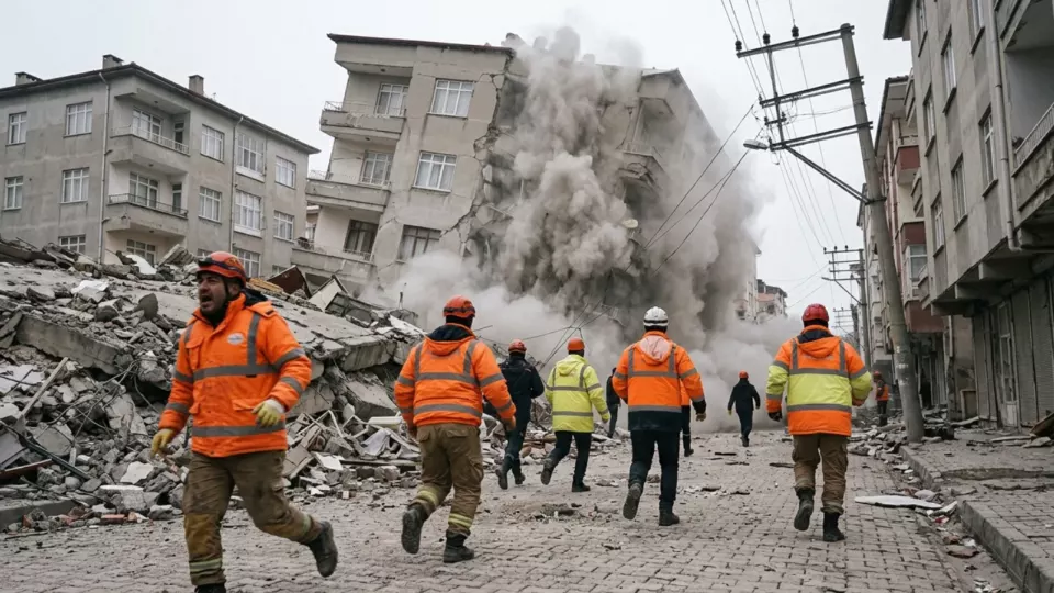 İkinci deprem anı (temsili)