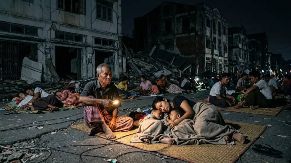 Mandalay'da sokakta geçen ilk gece (temsili)