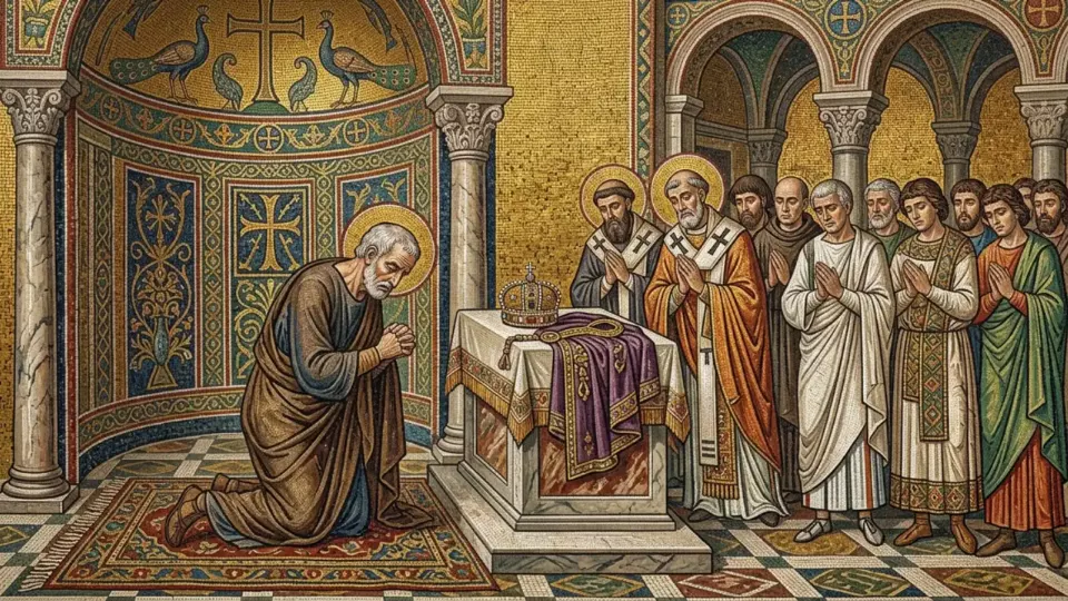 İmparator Justinus'un yası (temsili)