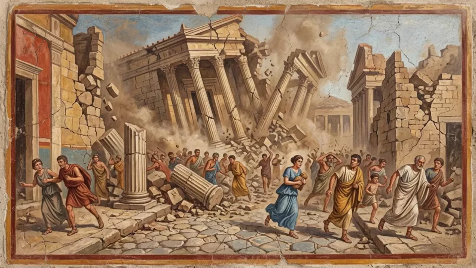 Pompeii'de deprem (temsili)