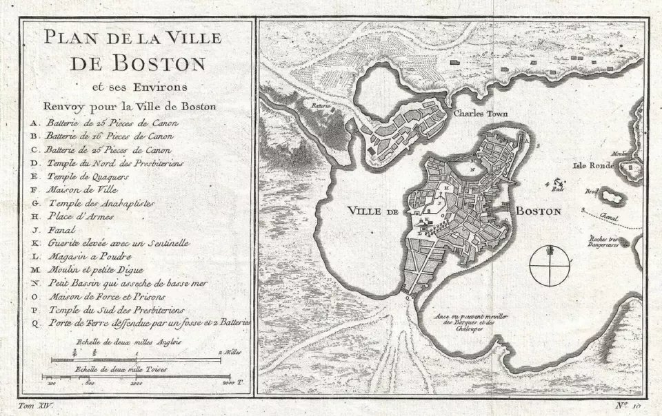 1756 Boston haritası