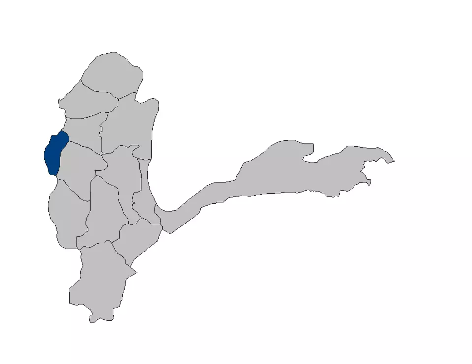 Şehr-i Buzurg ilçesinin konumunu gösteren harita