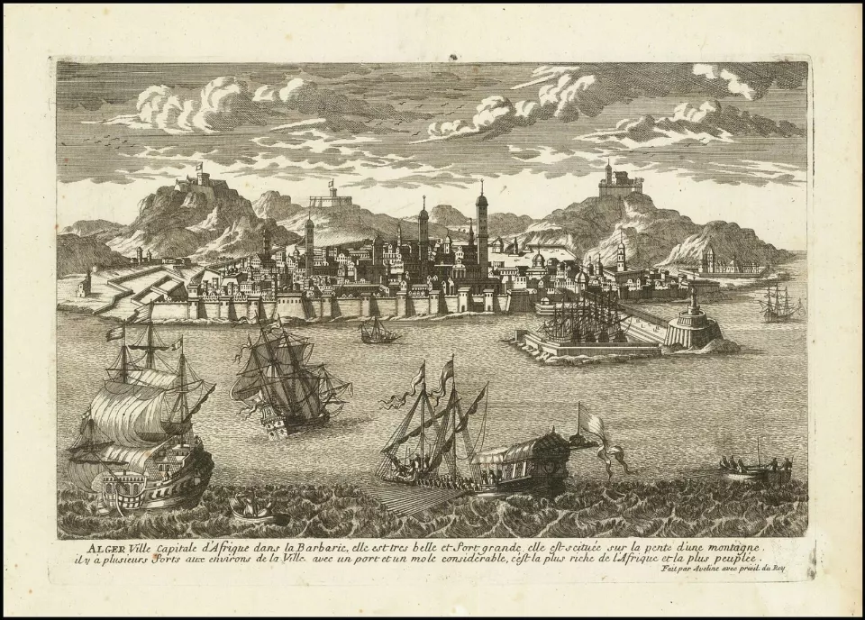 1700 civarında Cezayir şehri gravürü
