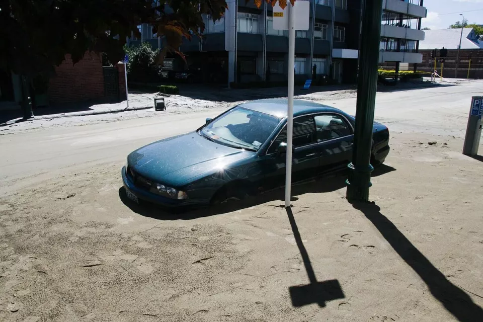 Christchurch sıvılaşma çamuru
