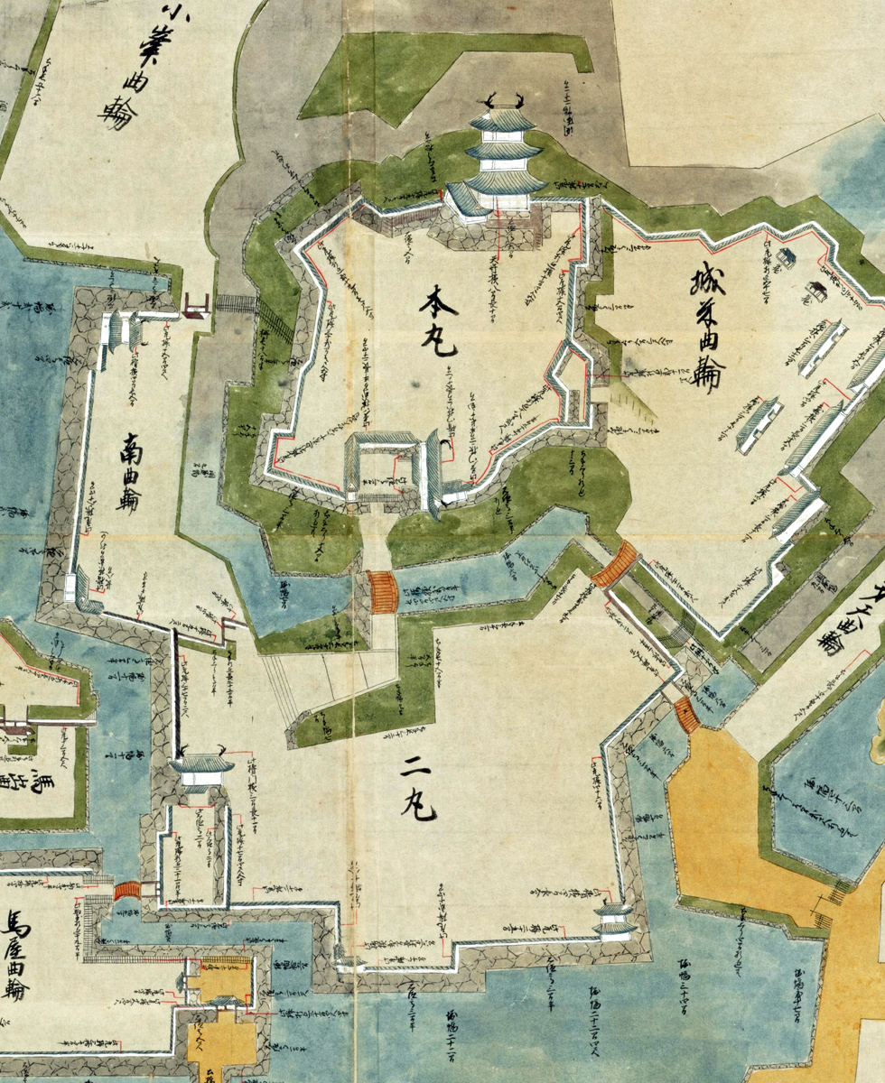 Edo dönemi Odawara Kalesi planı