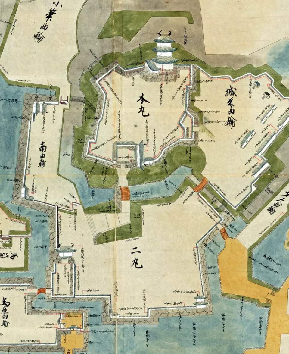 Edo dönemi Odawara Kalesi planı