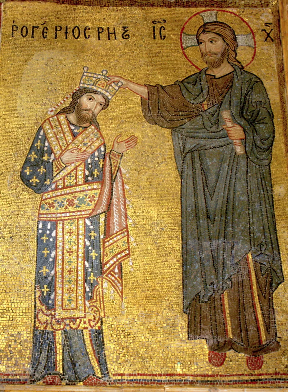 Martorana kilisesindeki II. Roger mozaiği