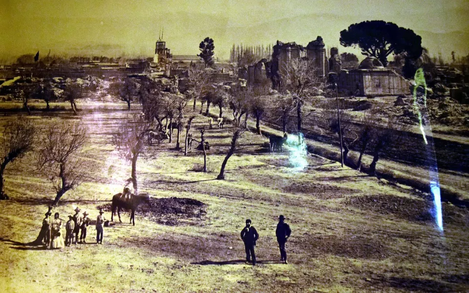 1861 depreminden sonra Mendoza yıkıntıları