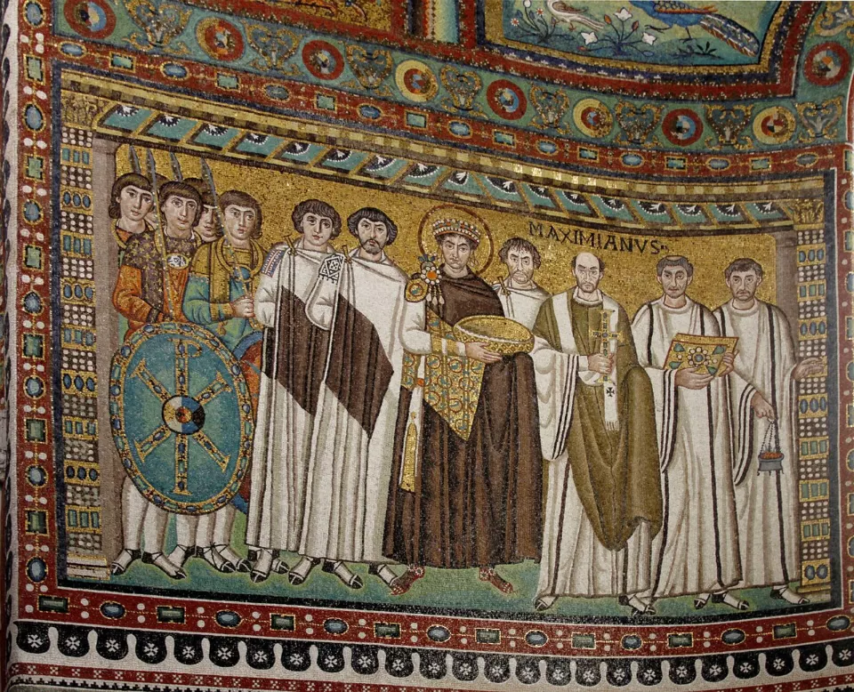 İmparator Justinianus'u gösteren mozaik