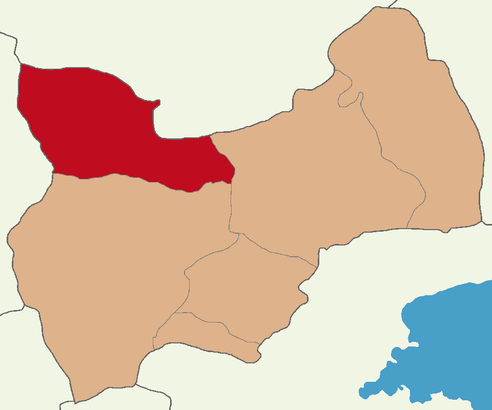 Muş ili haritasında Varto ilçesi