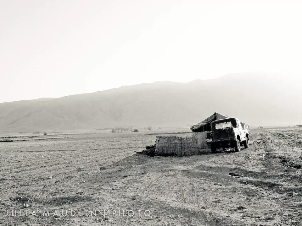 Firuzabad yakınlarında göçebe kampı