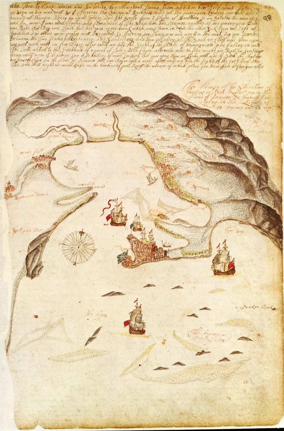 17. yüzyılda Port Royal çizimi