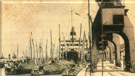 1930'da Rangoon limanı