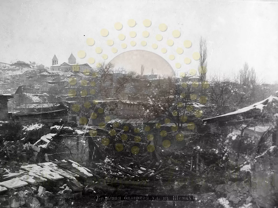 1902 depreminden sonra Şamahı'da çarşı caddesi