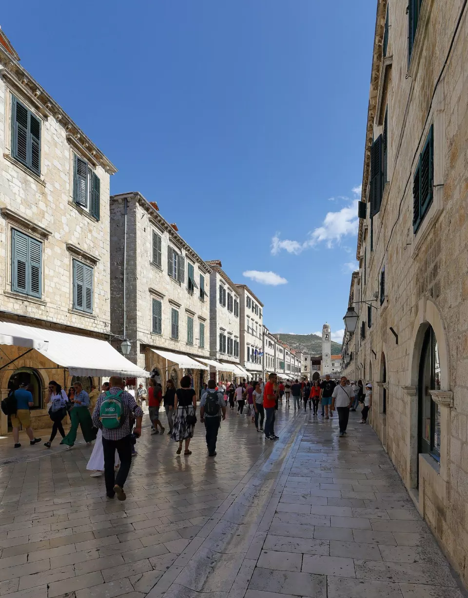 Dubrovnik'te Stradun caddesi