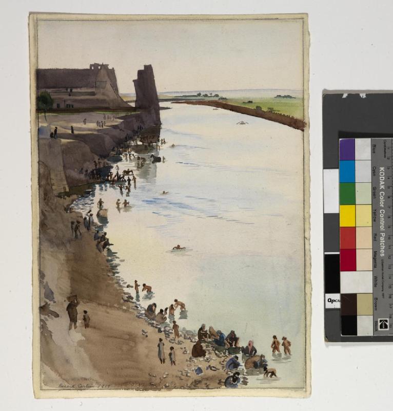 Musul'da Dicle nehri, 1919 tarihli resim