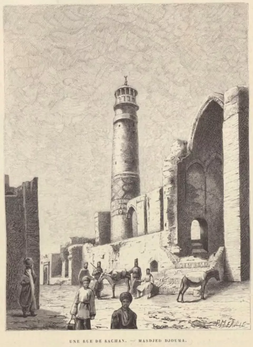 Kaşan'da Cuma Camii sokağı, 1887