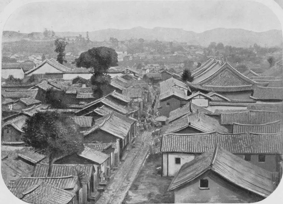 1900'lerin başında Kunming'de bir cadde